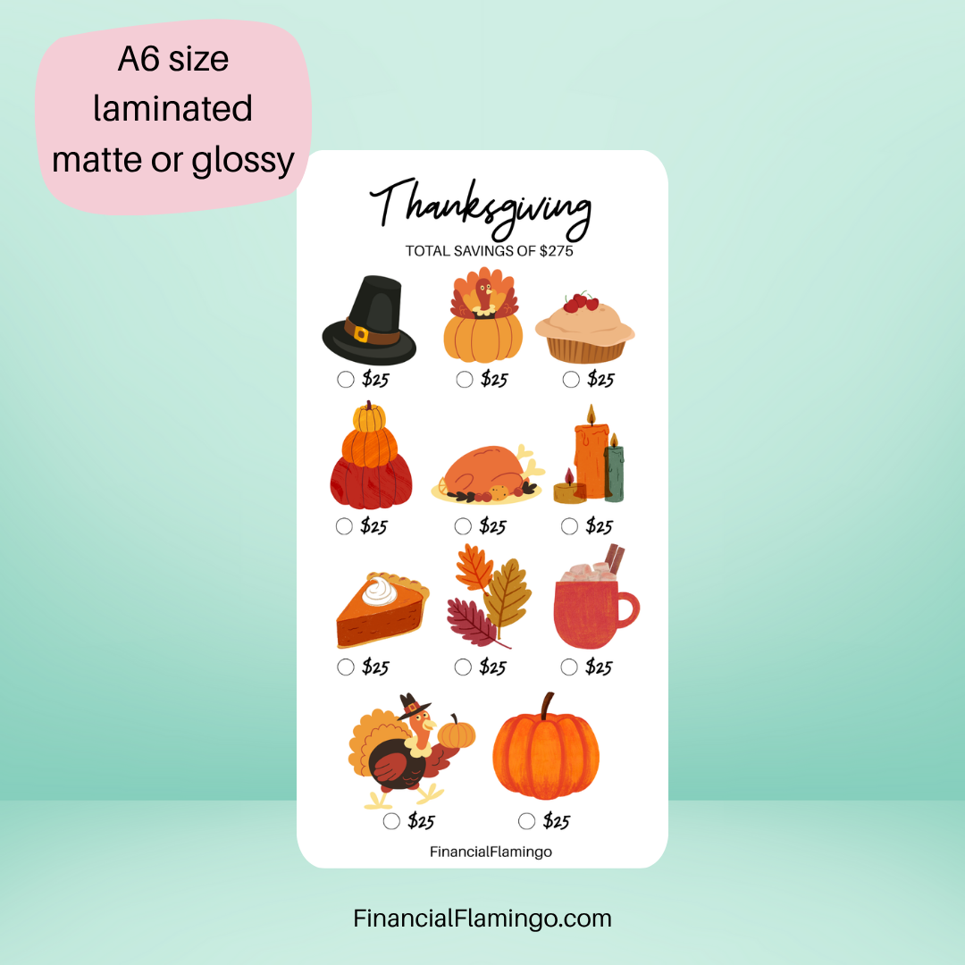 Thanksgiving Savings Challenge