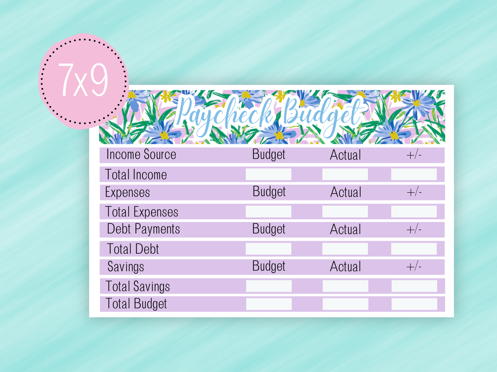 June Sticker #1 - Paycheck Budget Kit