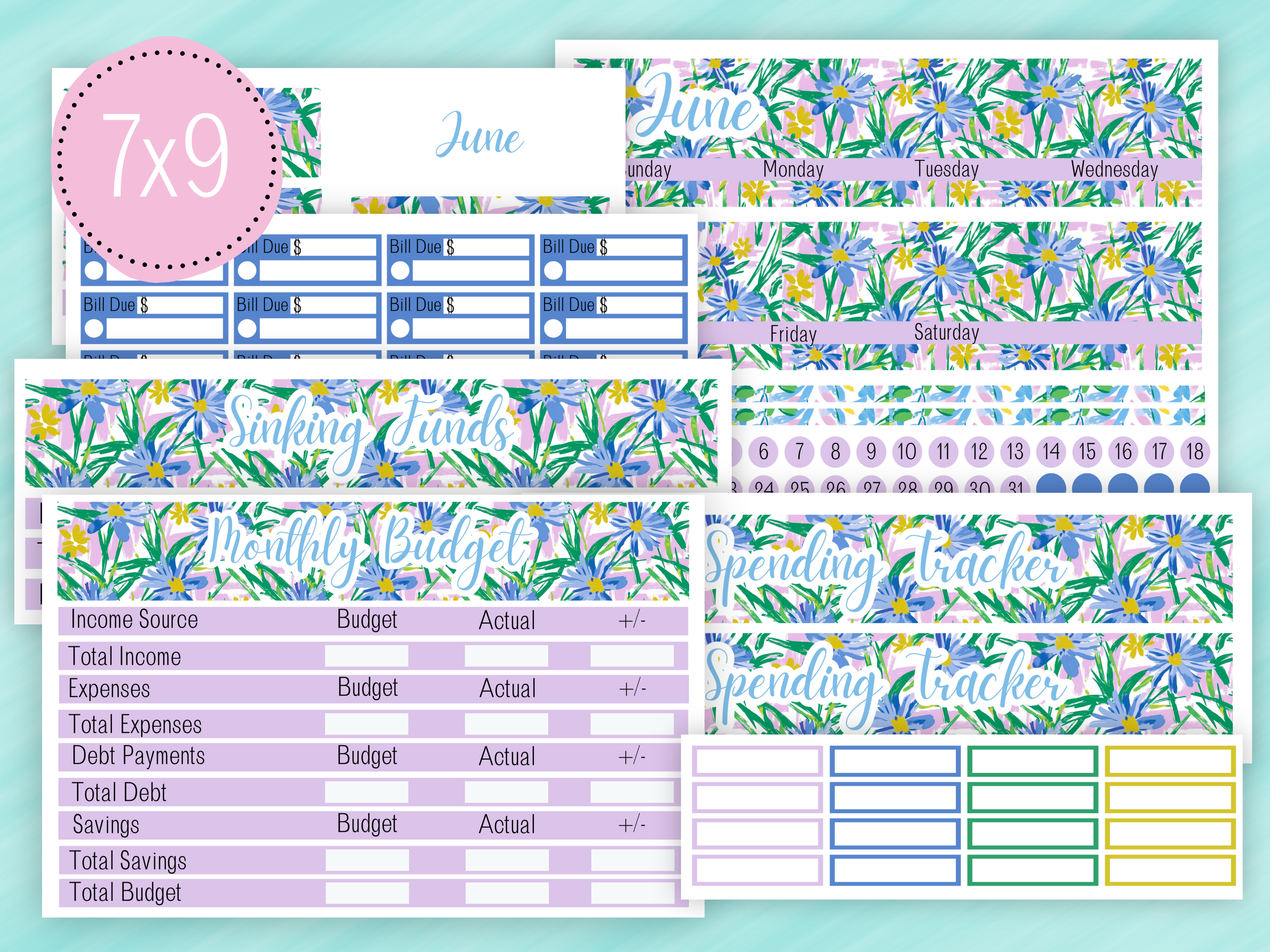 June Sticker #1 - Monthly Budget Kit