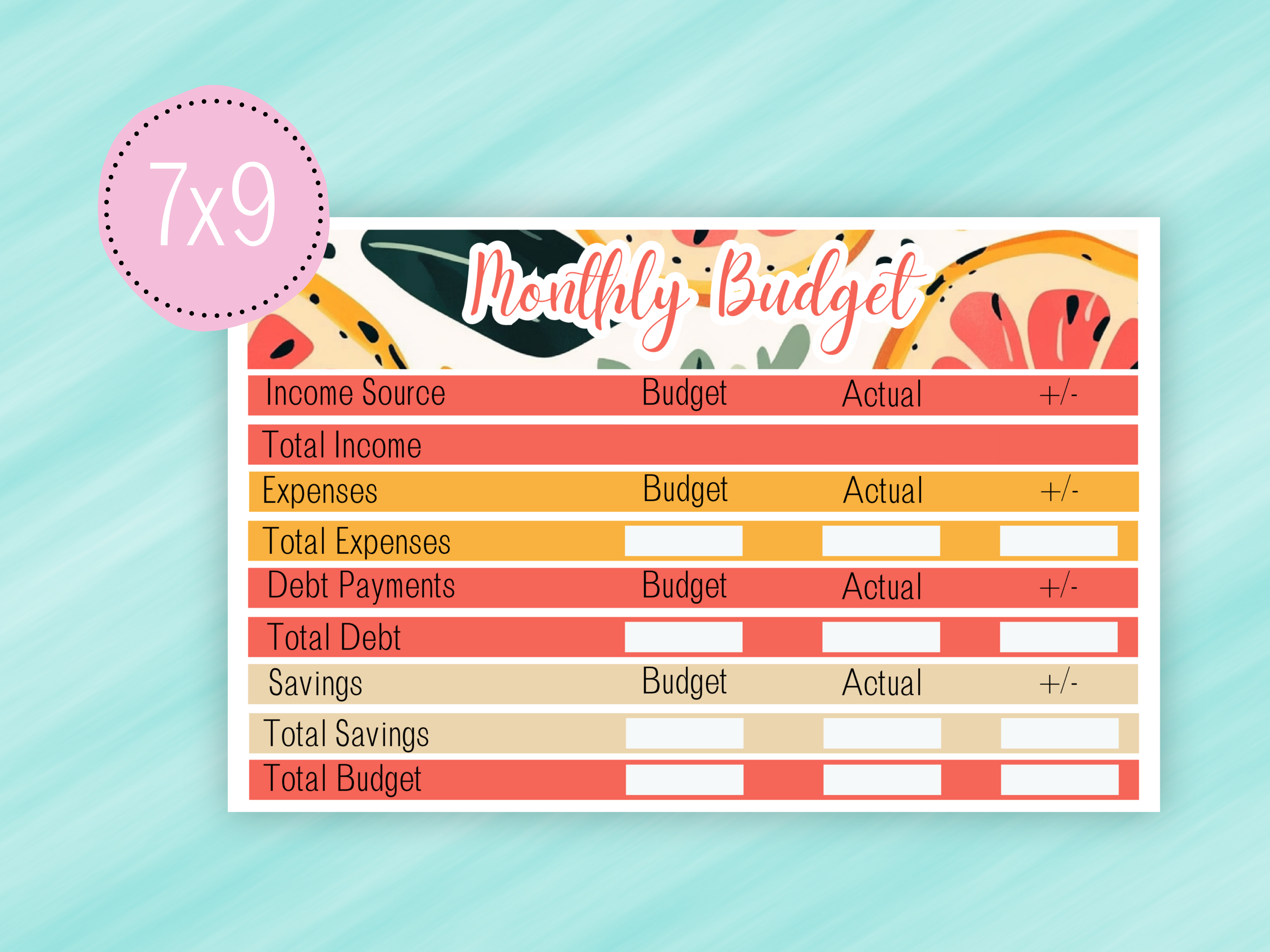 June Sticker #2 - Monthly Budget Kit