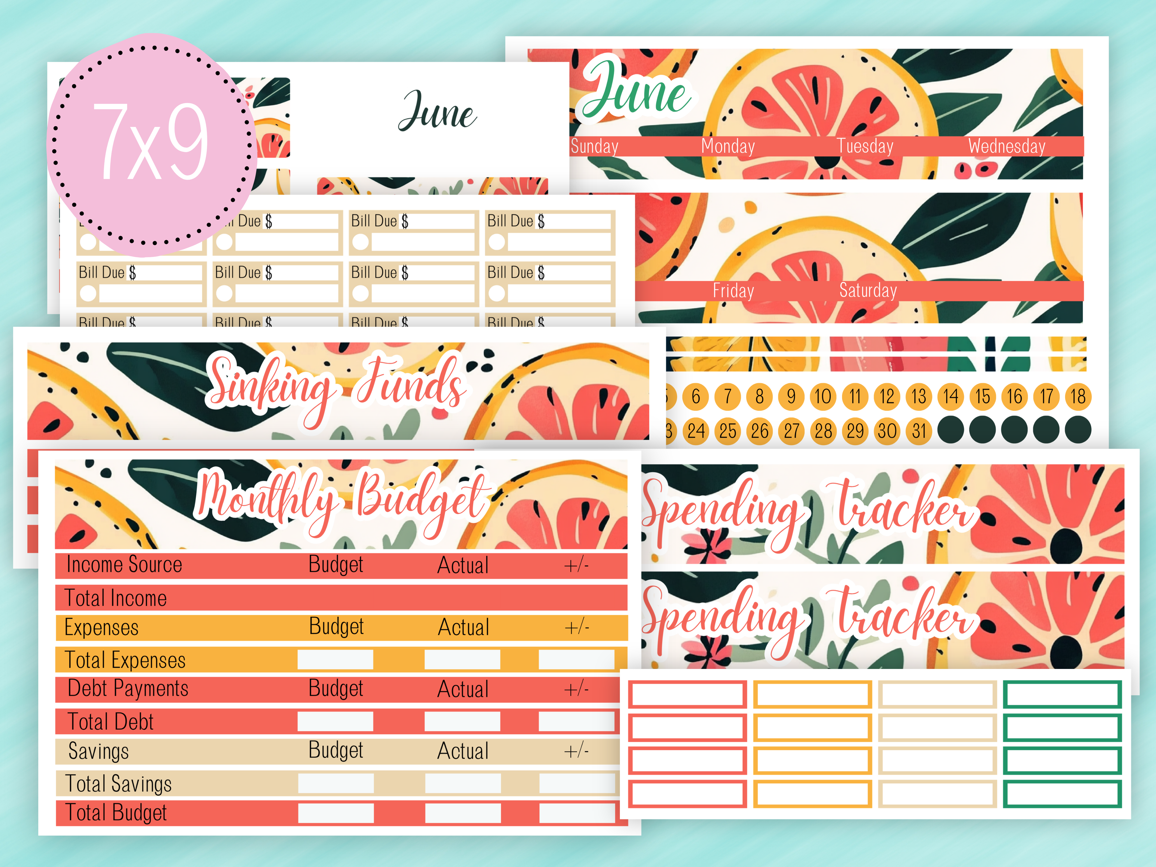 June Sticker #2 - Monthly Budget Kit