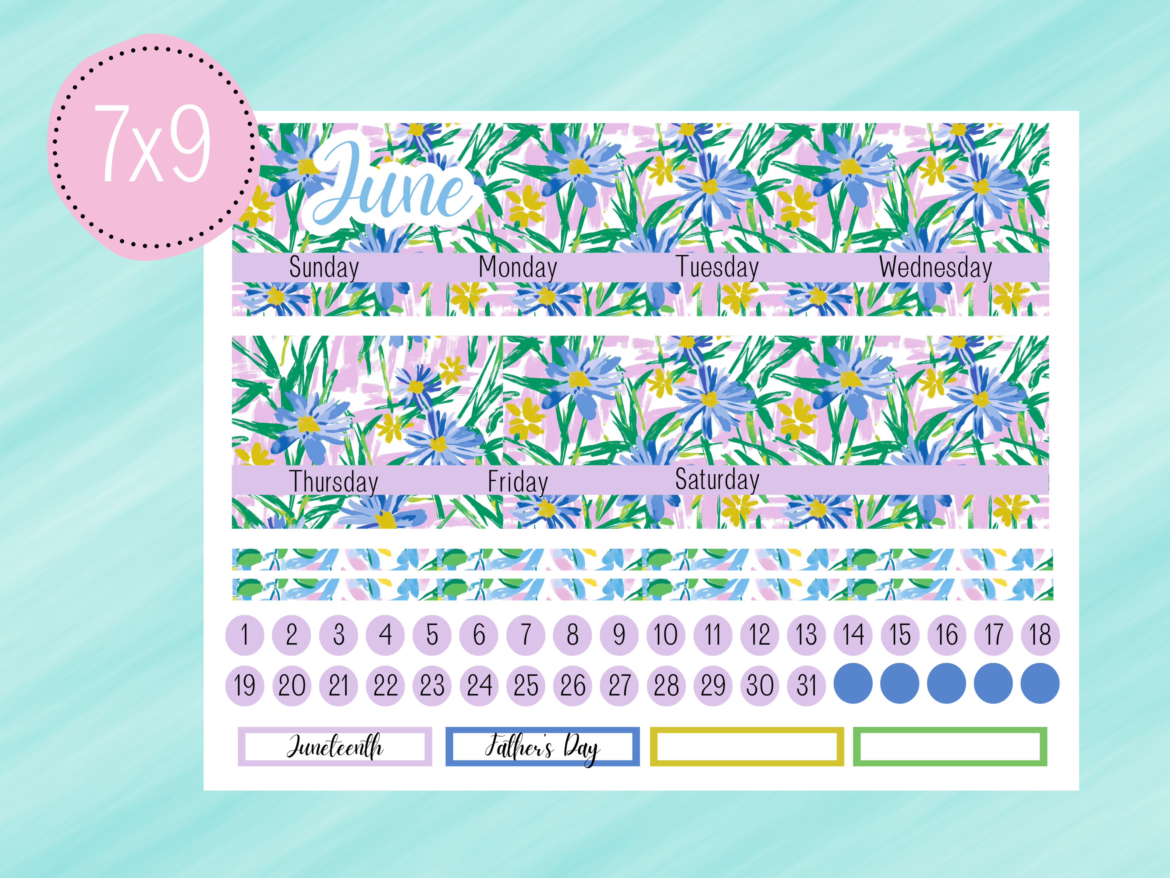 June Sticker #1 - Complete Paycheck Budget Kit