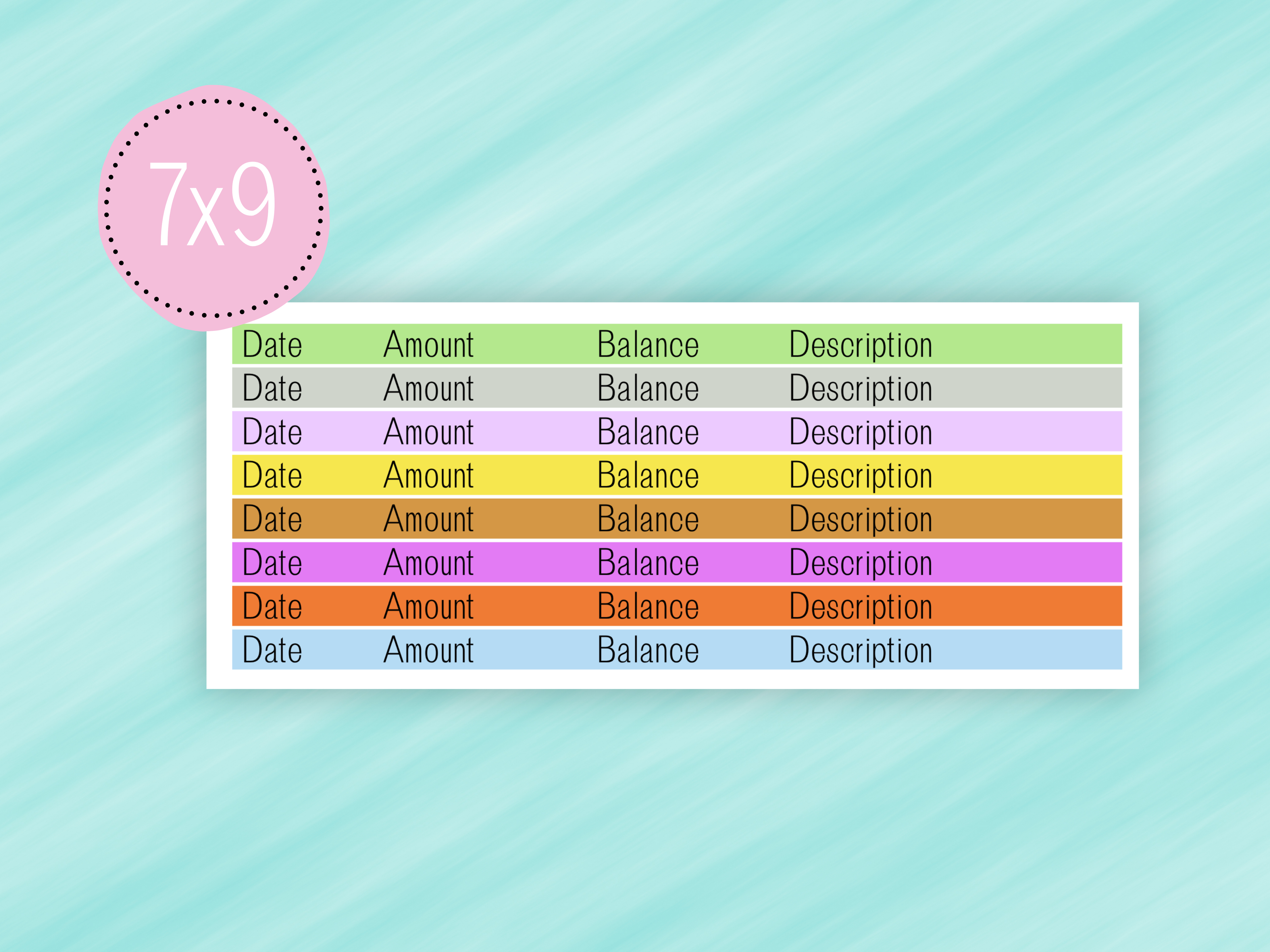 Spending Tracker Budget Kit