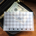 Black Gingham A6 Cash Envelopes