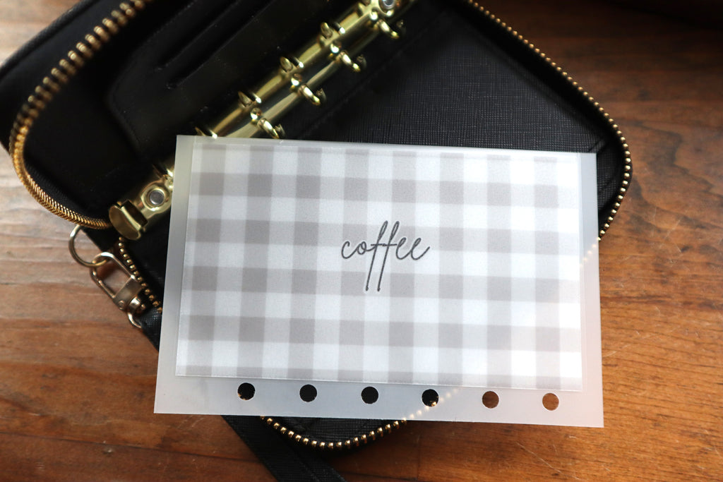 Black Gingham A6 Cash Envelopes