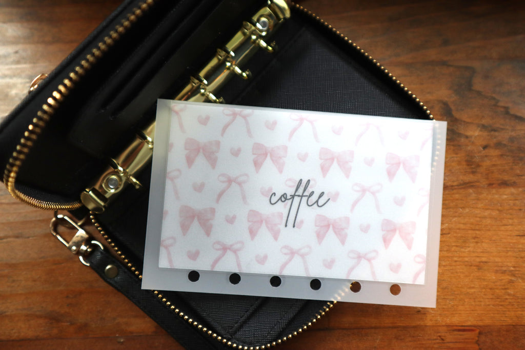 Pink Bow A6 Cash Envelopes