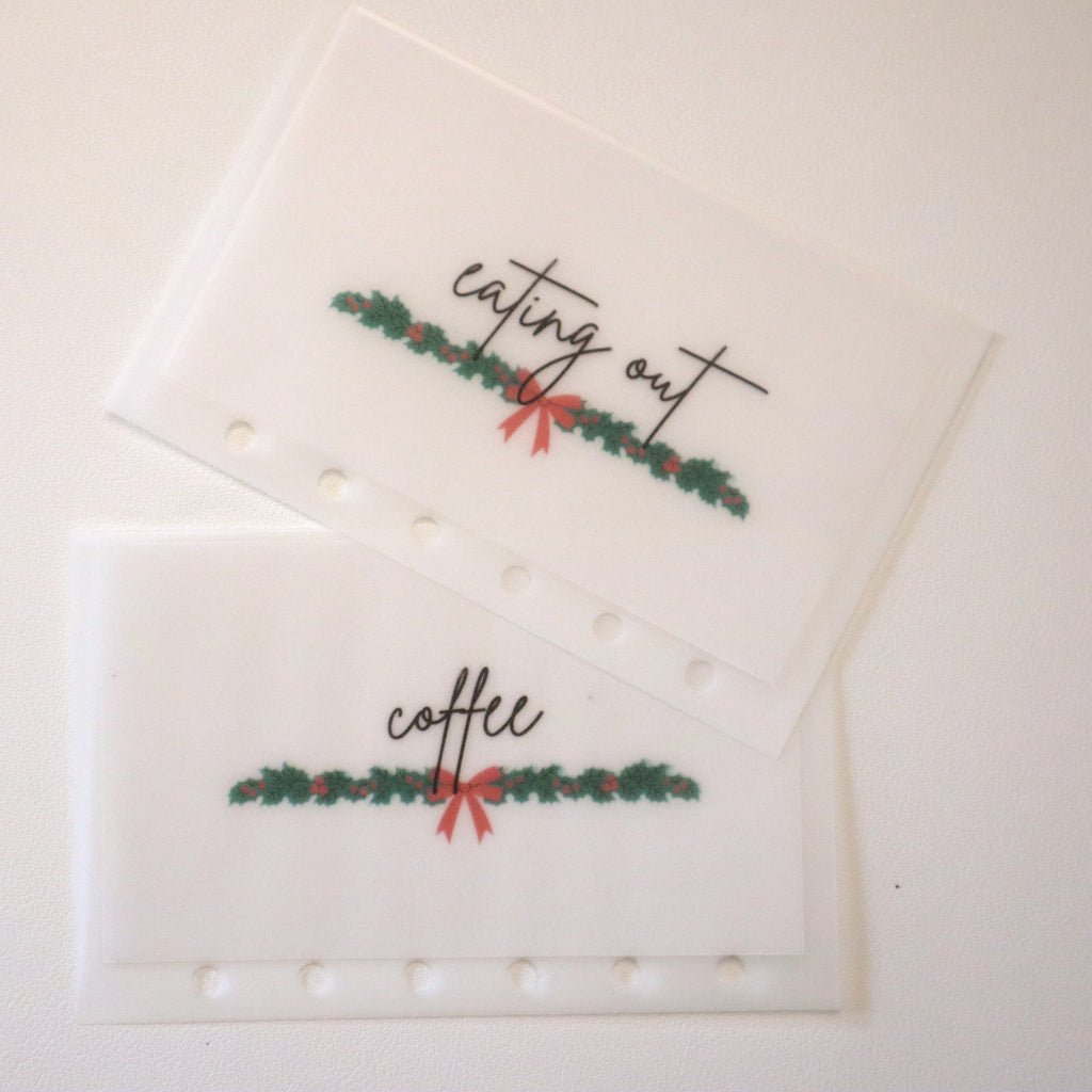 Christmas Garland A6 Cash Envelopes