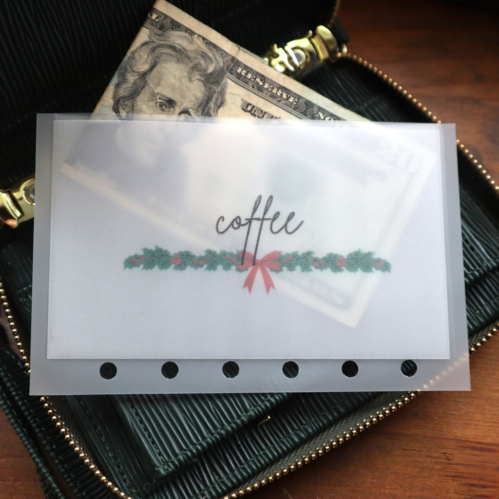 Christmas Garland A6 Cash Envelopes