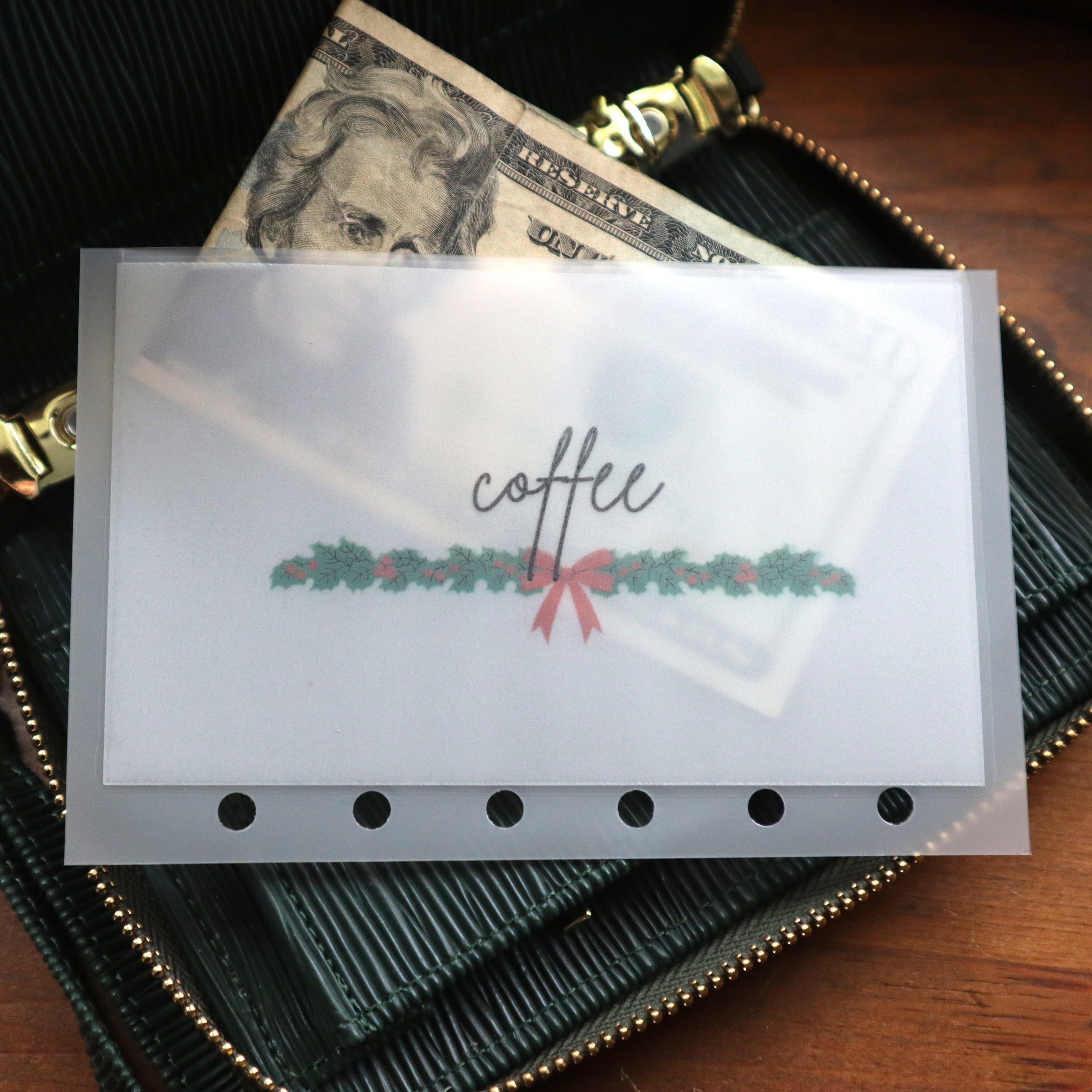 Christmas Garland A6 Cash Envelopes