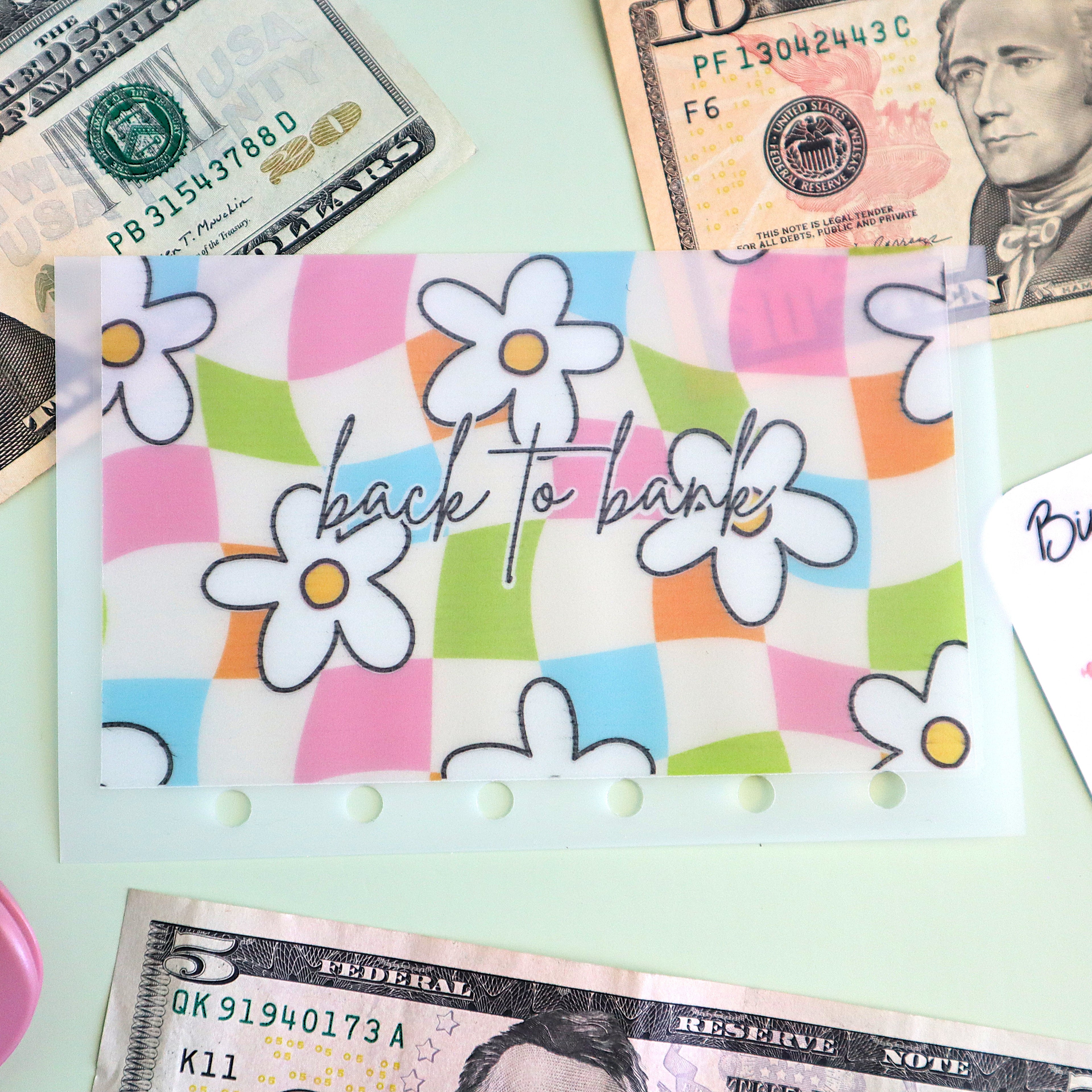 Retro Flowers A7 Cash Envelope