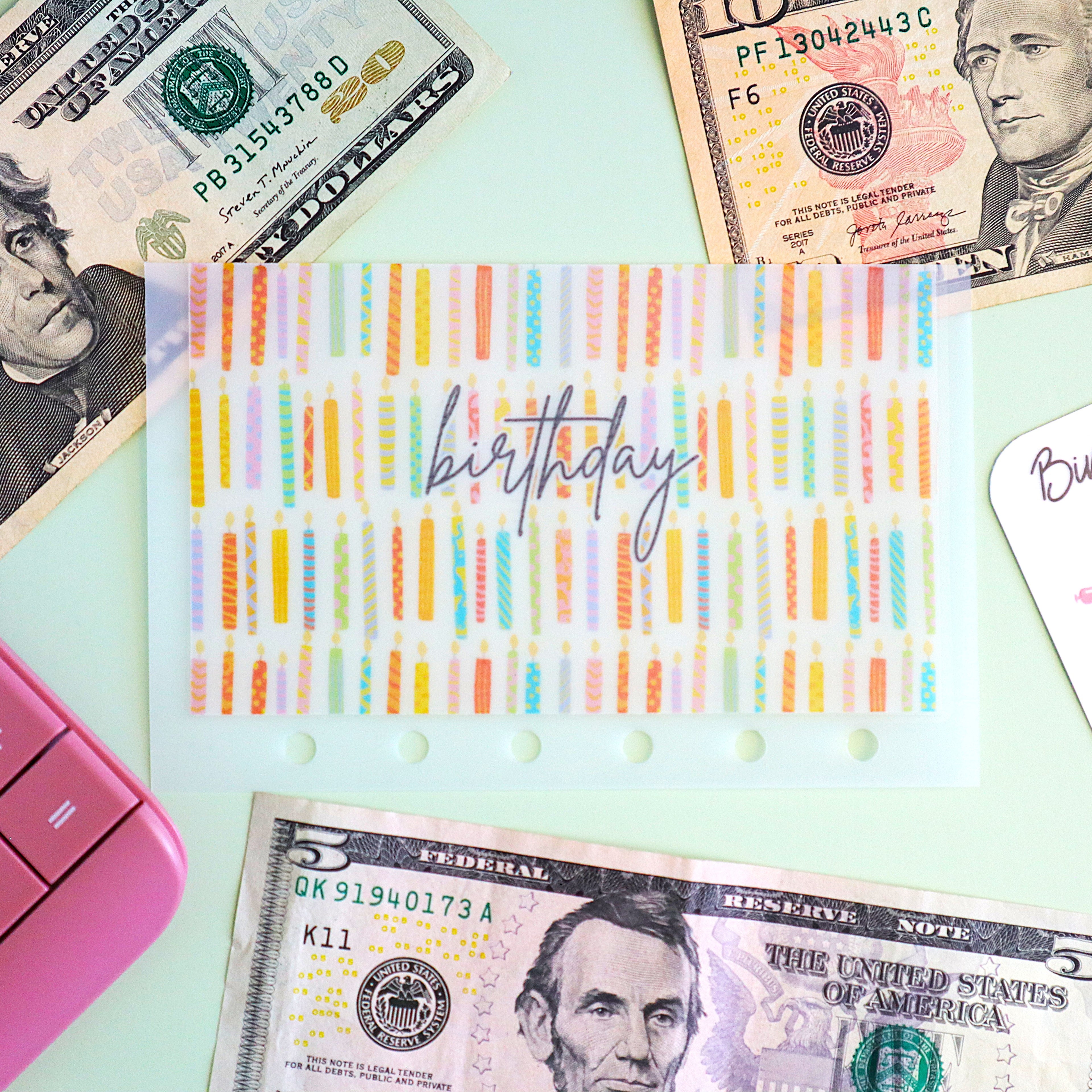 Birthday Candles A7 Cash Envelope