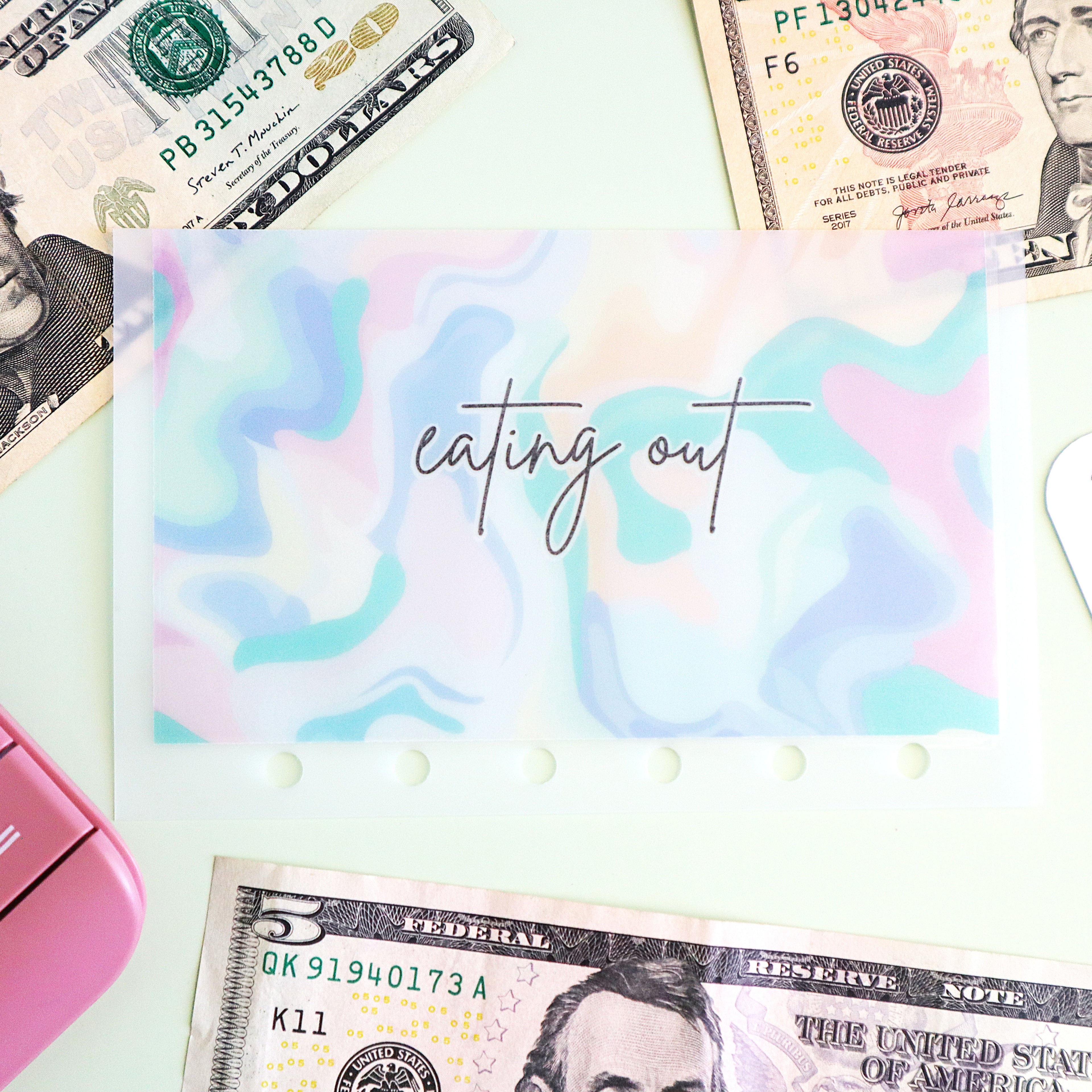 Paint Swirl A7 Cash Envelope