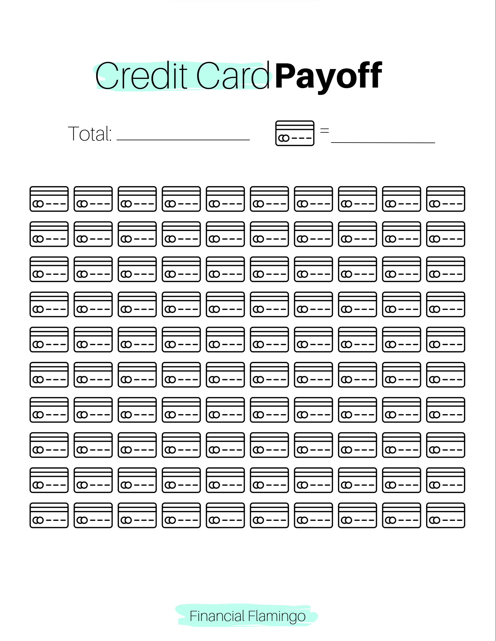 Credit Card Debt Tracker (Printable)