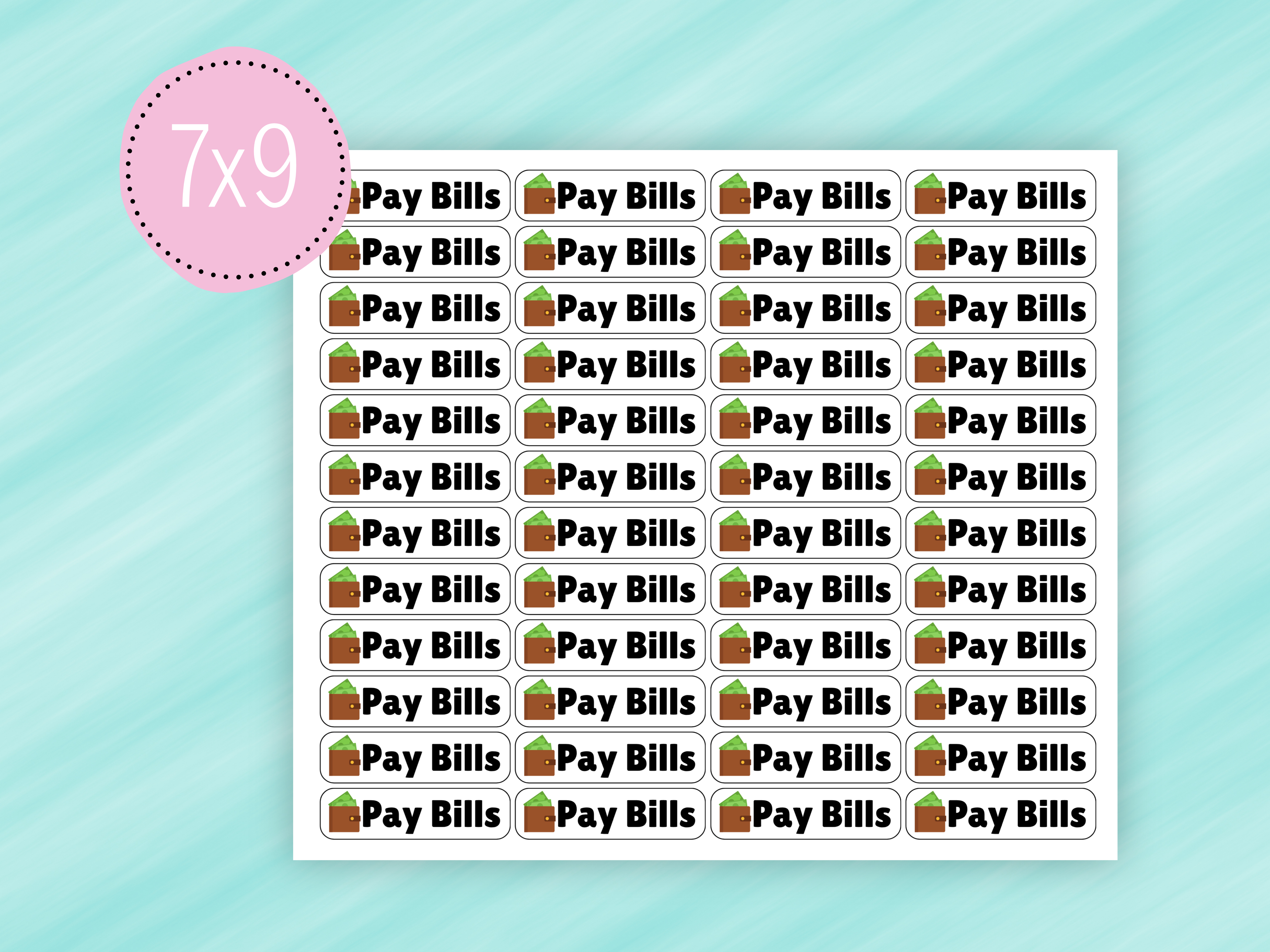 Pay Bills Stickers