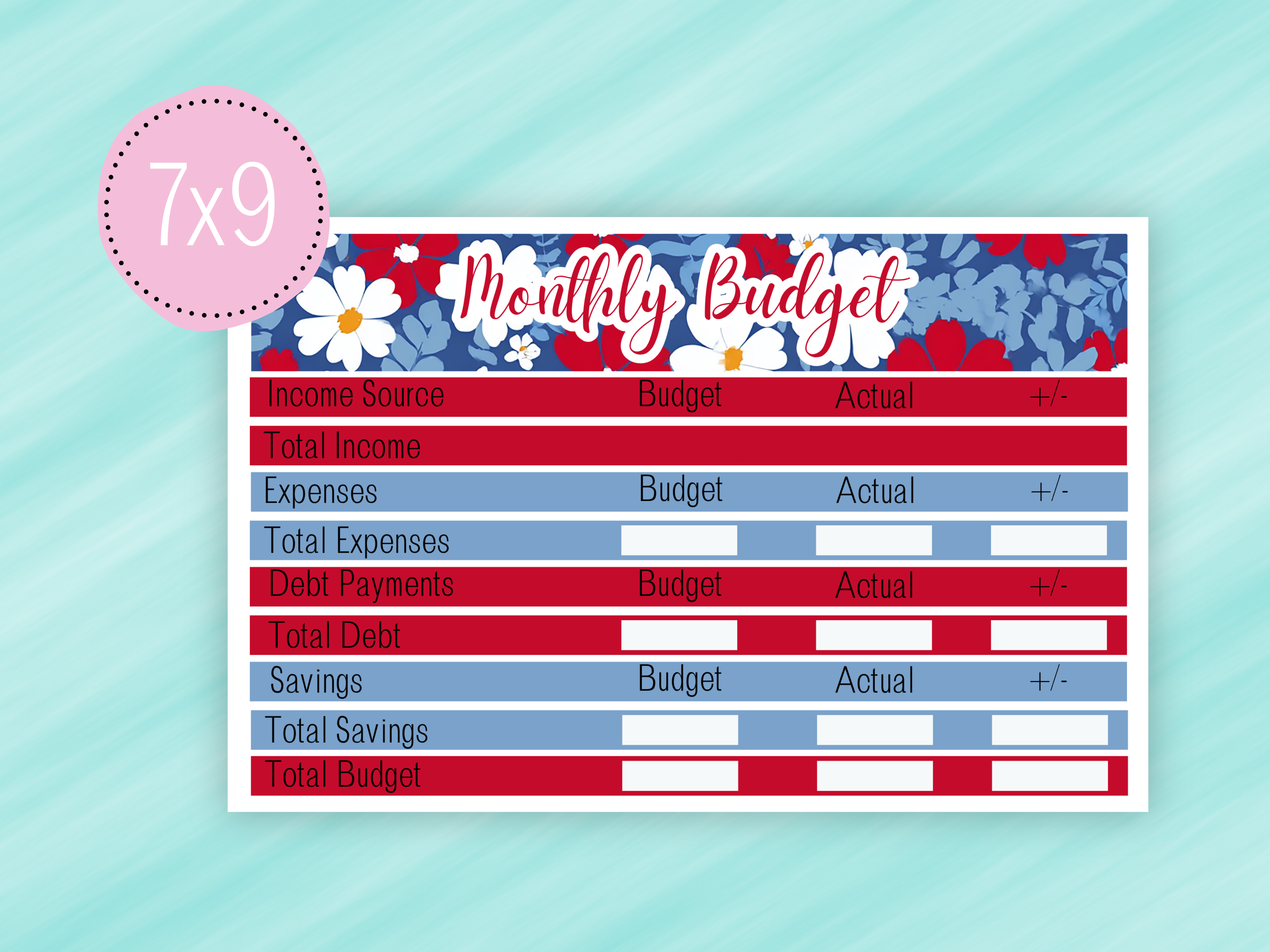 July Stickers #1 - Monthly Budget Kit