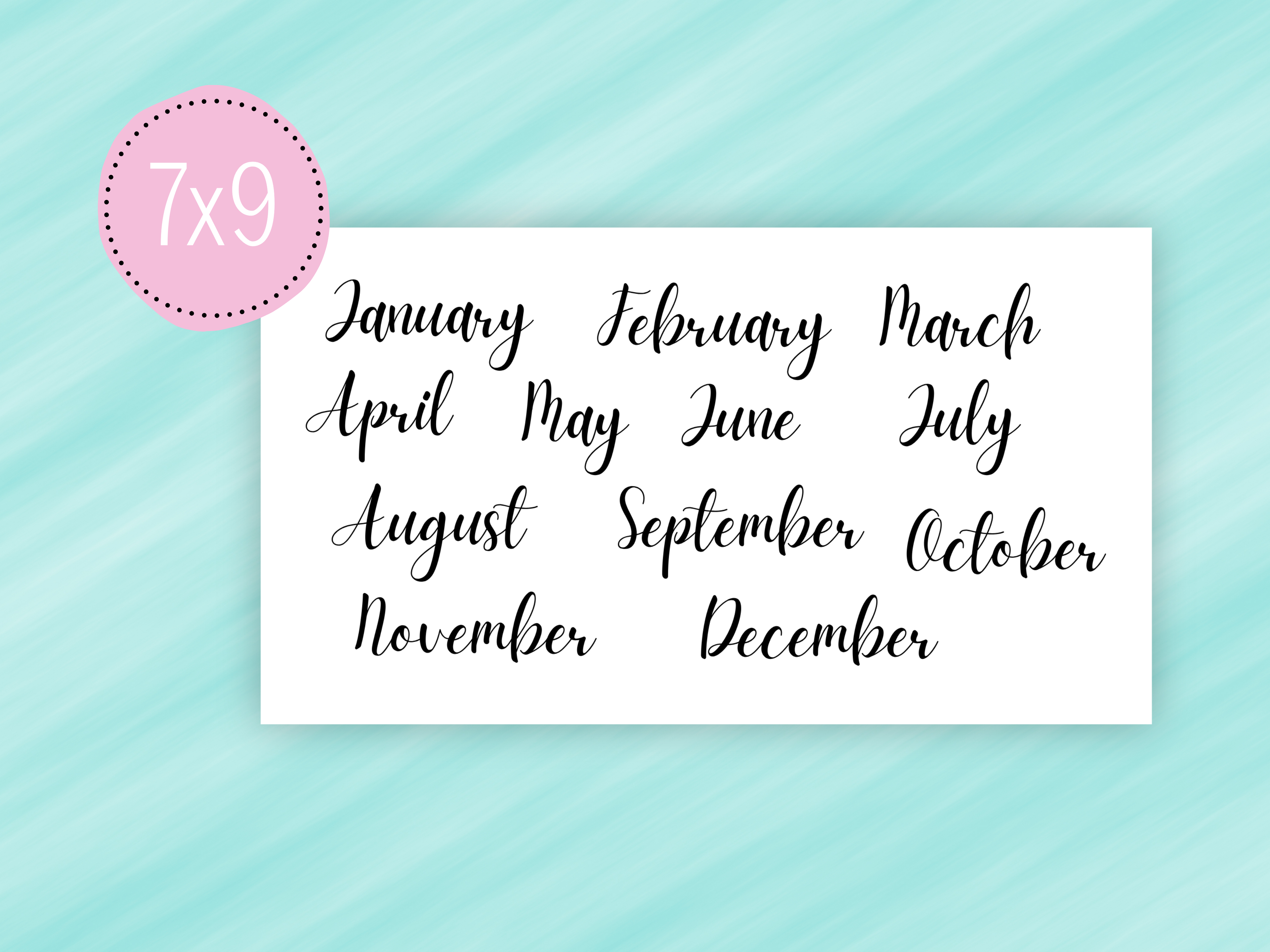 Monthly Script Stickers