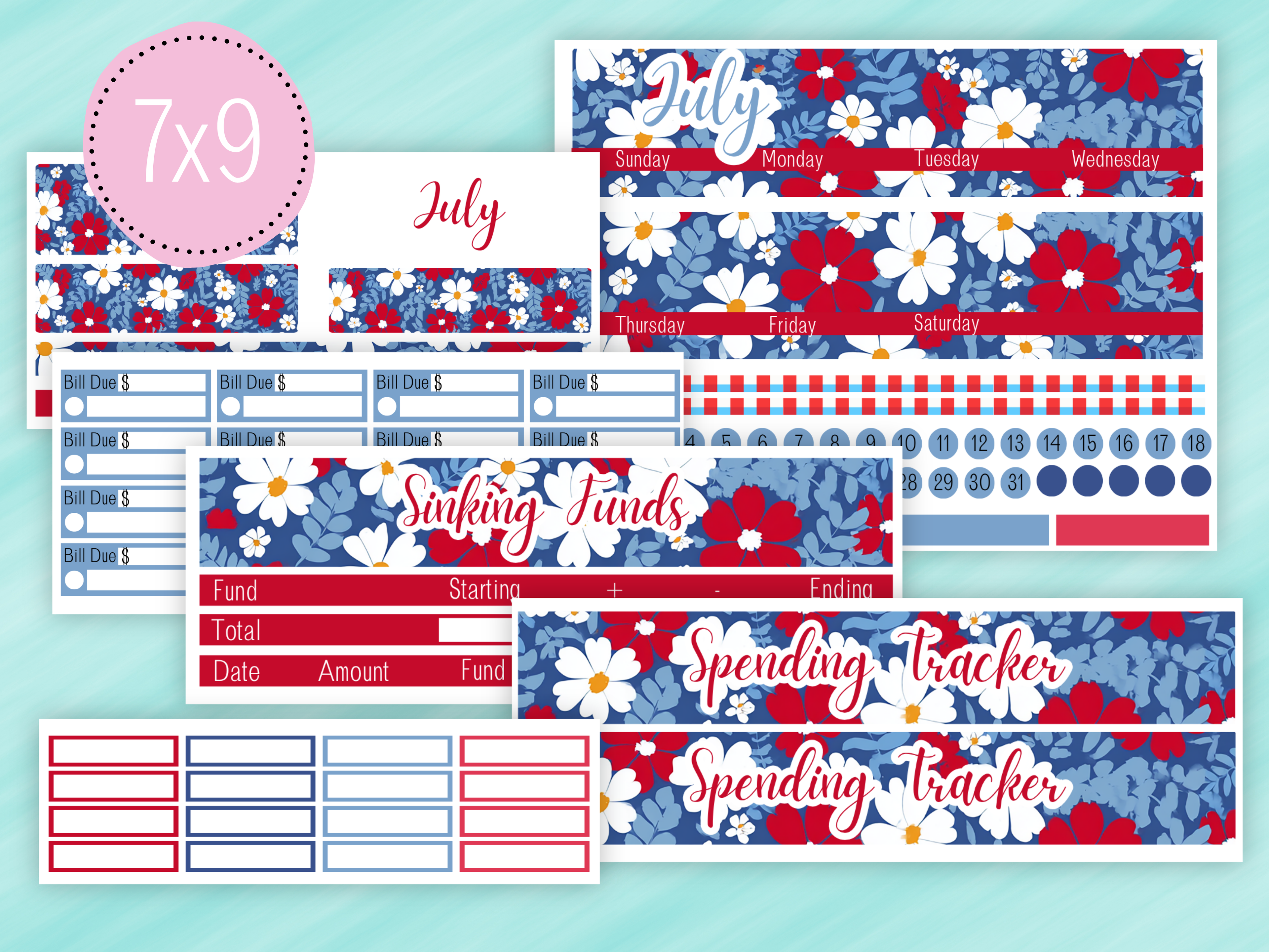 July Stickers #1 - Monthly Basics Kit