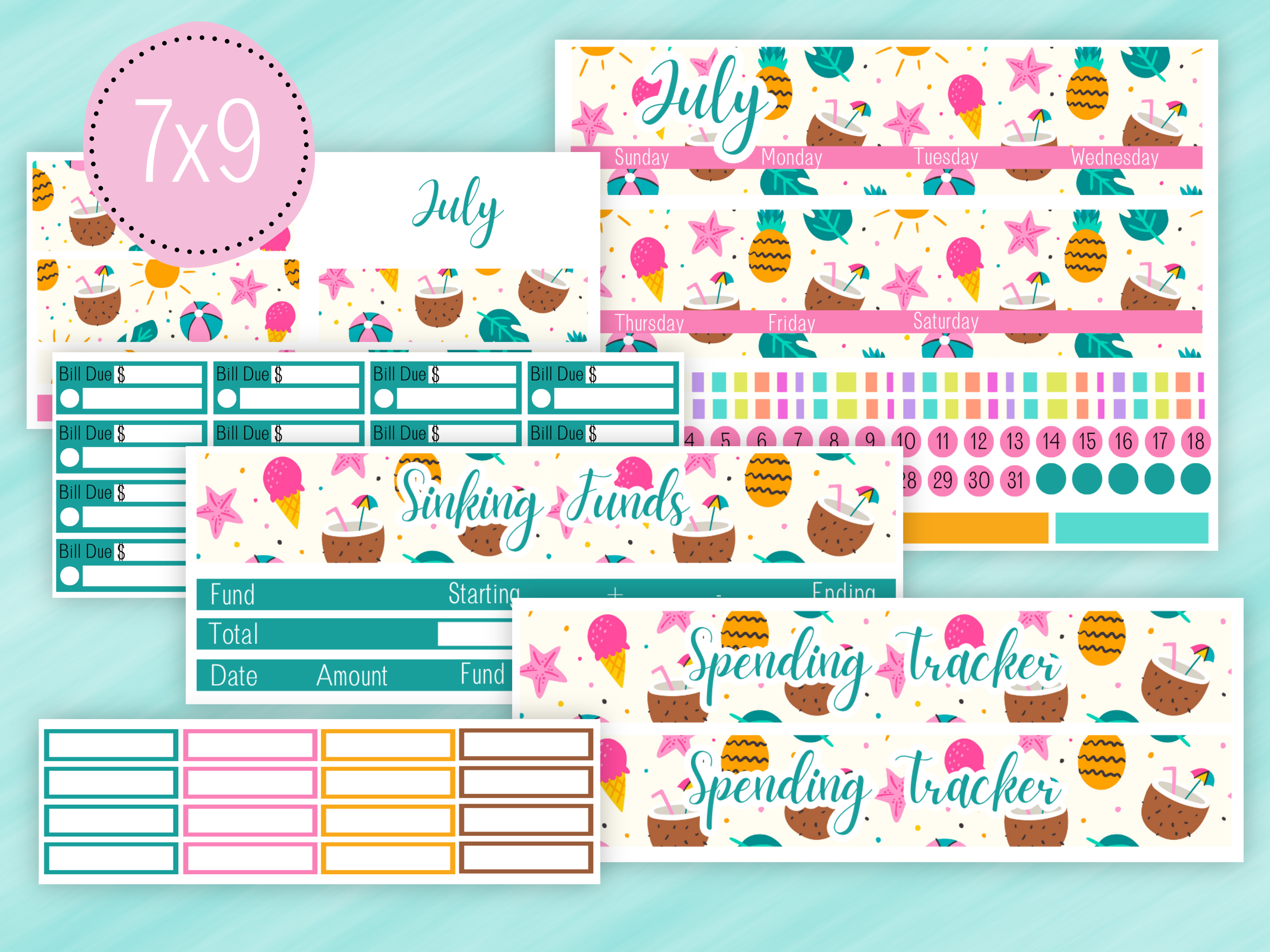 July Stickers #2 - Monthly Basics Kit