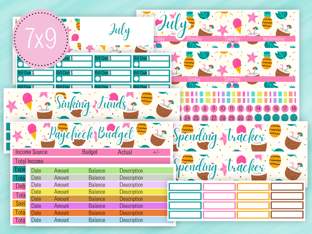 July Sticker #2 - Complete Paycheck Budget Kit