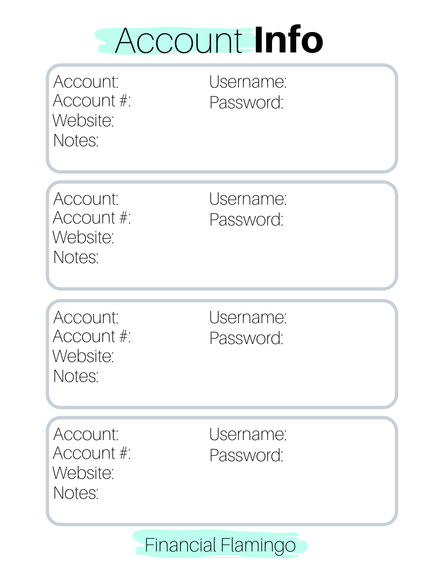 Account Login Tracker (Teal)